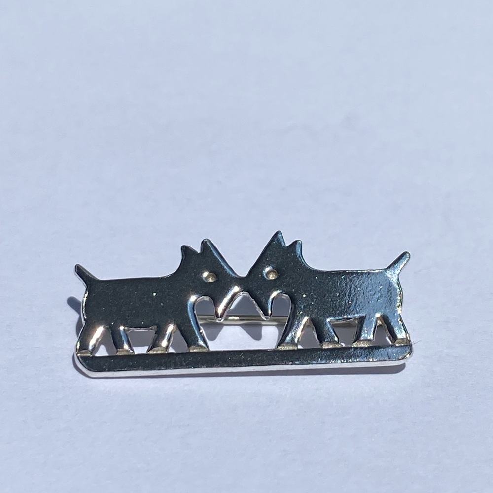 925 sterling silver Vintage Leonore Doskow Scottie dog pin brooch✨